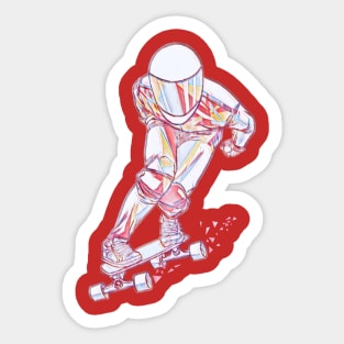 Playing skateboard Sticker